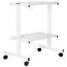 GUÉRIDON LICATA 2 PLATEAUX BATI EPOXY BLANC