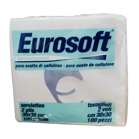 SERVIETTES LUNCH BLANCHE 2 PLIS