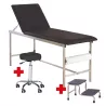 PACK DIVAN D'EXAMEN INOX + MARCHE PIED + TABOURET
