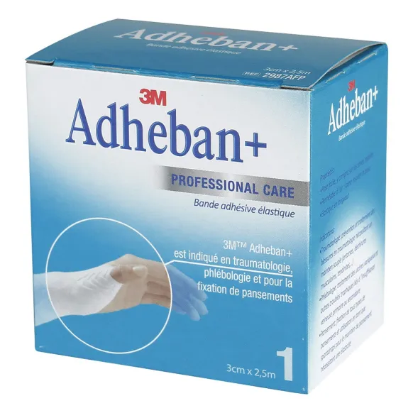 BANDE ADHÉSIVE ÉLASTIQUE ADHEBAN 3M