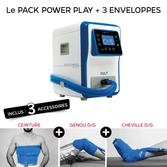 ICE THÉRAPIE COMPRESSION + 3 ATTELLES (Ceinture - Genou - Cheville)