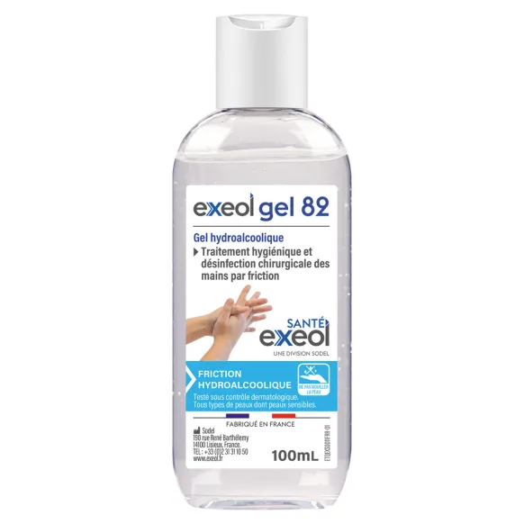 GEL HYDROALCCOLIQUE EXEOL GEL 82 - 100 ML