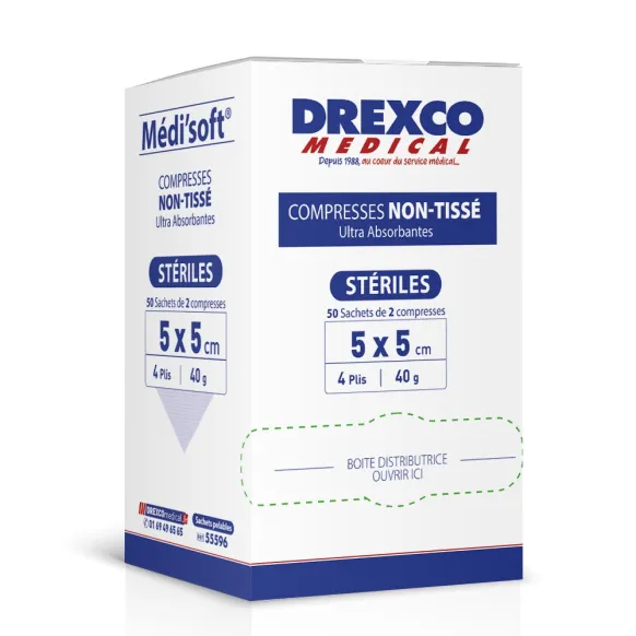 COMPRESSES NON-TISSÉES STÉRILES MEDI'SOFT