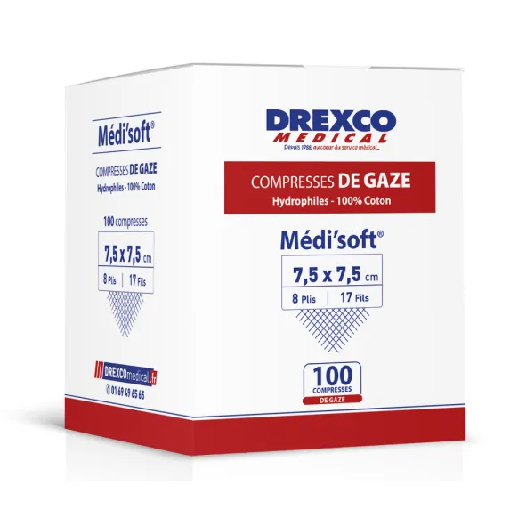 COMPRESSES DE GAZE NON STÉRILES MEDI'SOFT