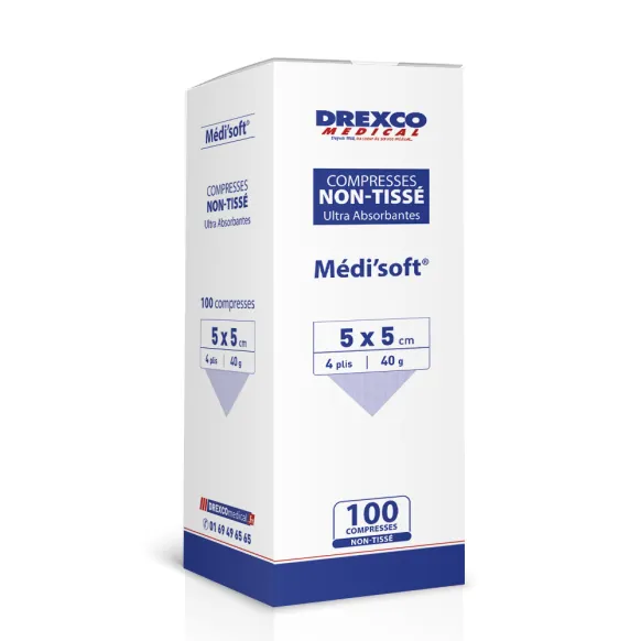 COMPRESSES NON-TISSÉES NON STÉRILES MEDI'SOFT