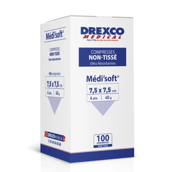 COMPRESSES NON-TISSÉES NON STÉRILES MEDI'SOFT