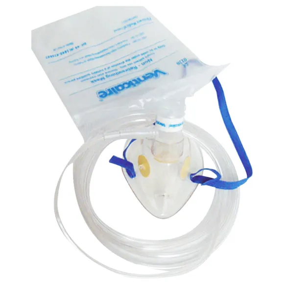 MASQUE A OXYGENE ADULTE AVEC TUBULURE A USAGE UNIQUE