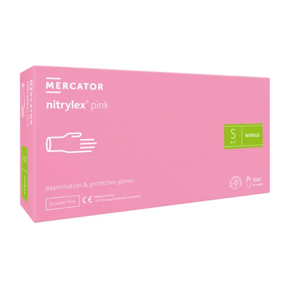 GANTS NITRILE NON-POUDRÉS NITRYLEX PINK
