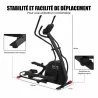 ELLIPTIQUE HELIS FD EMS AUTO ALIMENTÉ CARE - usage professionnel