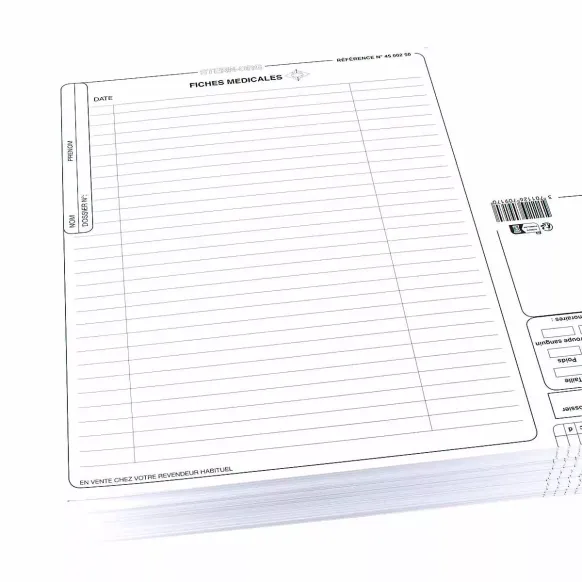 FICHES MÉDICALES 3 VOLETS