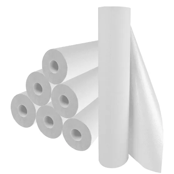 DRAPS D'EXAMEN PLASTIFIÉS MICRO-GAUFRÉS 50 x 38 CM MEDICLINIC - 6 rouleaux de 180 formats