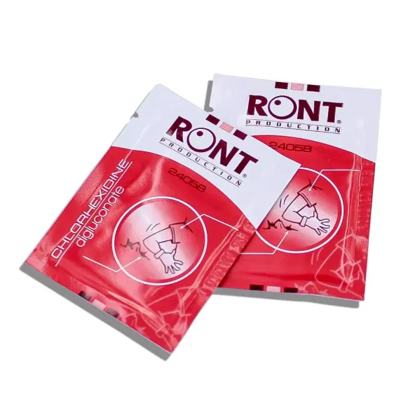 Sachet de lingettes chlorhexidine Ront