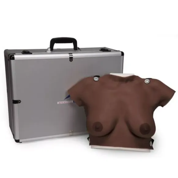 MODÈLE DE PALPATION MAMMAIRE TEINTE FONCEE AVEC VALISE