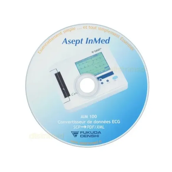 LOGICIEL PC ECG FUKUDA AIM100 ANALYSE ET EXPORT - logiciel avec cd et câble