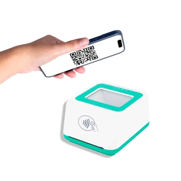 Lecteur de carte vitale 4‑en‑1 F600 : QR Code, Codes-barres, NFC et Bi-fente