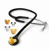 STÉTHOSCOPE ENFANT SIMPLE PAVILLON BAGUE ANTI-FROID MEDICLINIC - 5 clips animaux