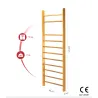 ESPALIER EN BOIS 11 BARREAUX OVALISÉS CARE - structure 230 x 80 x 10 cm