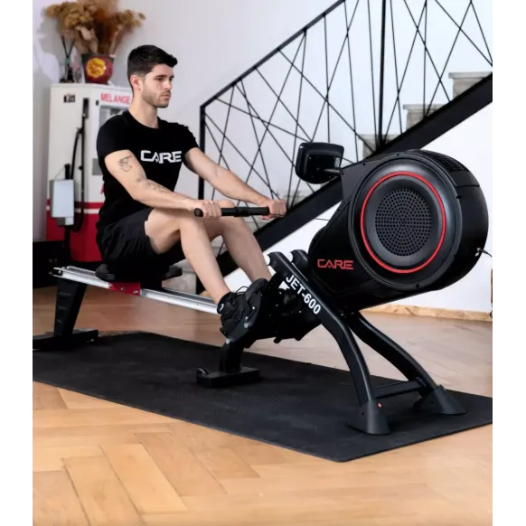 Rameur Jet 600 tirage central magnétique CARE - rameur pliable
