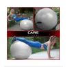 BALLON ABS ANTI ÉCLATEMENT AVEC POMPE 55 CM CARE - ballon gris
