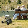 ROLLATOR 4 ROUES AVEC PORTE CANNE CRISTALLO