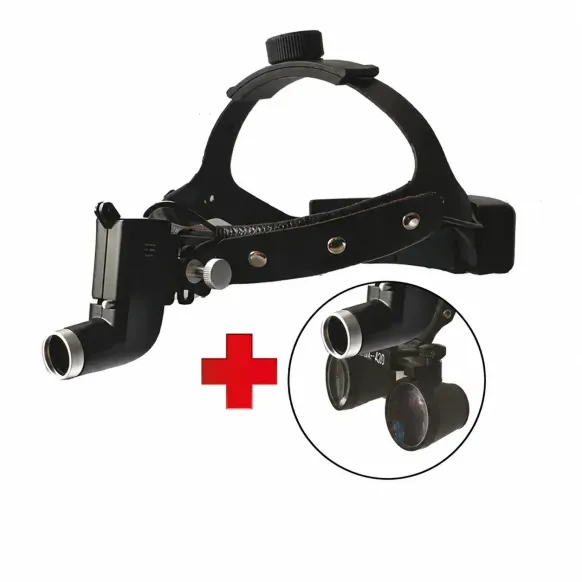 PACK LAMPE FRONTALE KS-W01 LED + LUNETTE BINOCULAIRE MEDICLINIC - pack