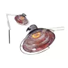 LAMPE INFRAROUGE QUARTZ 400W PIED ROULANT VERRE ET QUARTZ