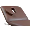 PACK DIVAN ÉLECTRIQUE AVEC TROU VISAGE LIFTBACK Marron + TABOURET OFFERT