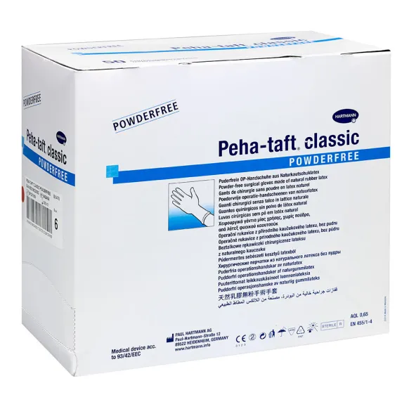 GANTS DE CHIRURGIE NON POUDRÉS PEHA-TAFT CLASSIC HARTMANN