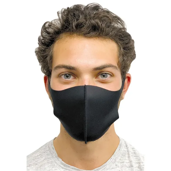 MASQUE TISSU ÉLÉGANCE "SOFT SKIN" ANTIBACTÉRIEN LOT DE 2 MASQUES - NOIR