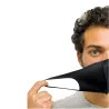 MASQUE TISSU ÉLÉGANCE "SOFT SKIN" ANTIBACTÉRIEN LOT DE 2 MASQUES - NOIR