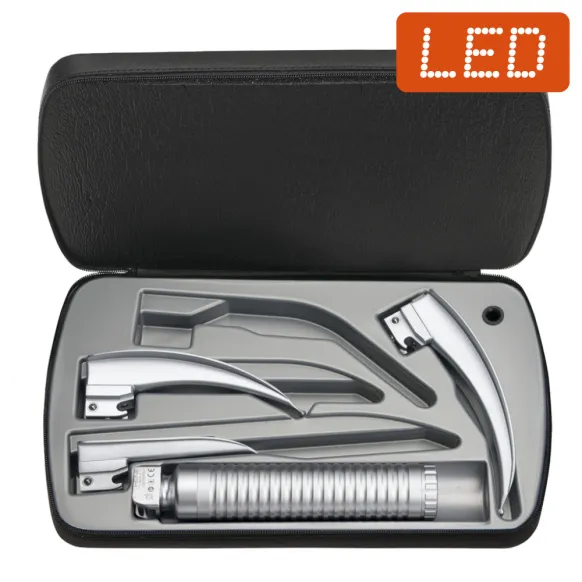 TROUSSE DE LARYNGOSCOPE F.O. + 3 LAMES